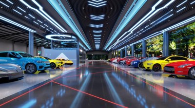 现代车类展厅3D模型下载